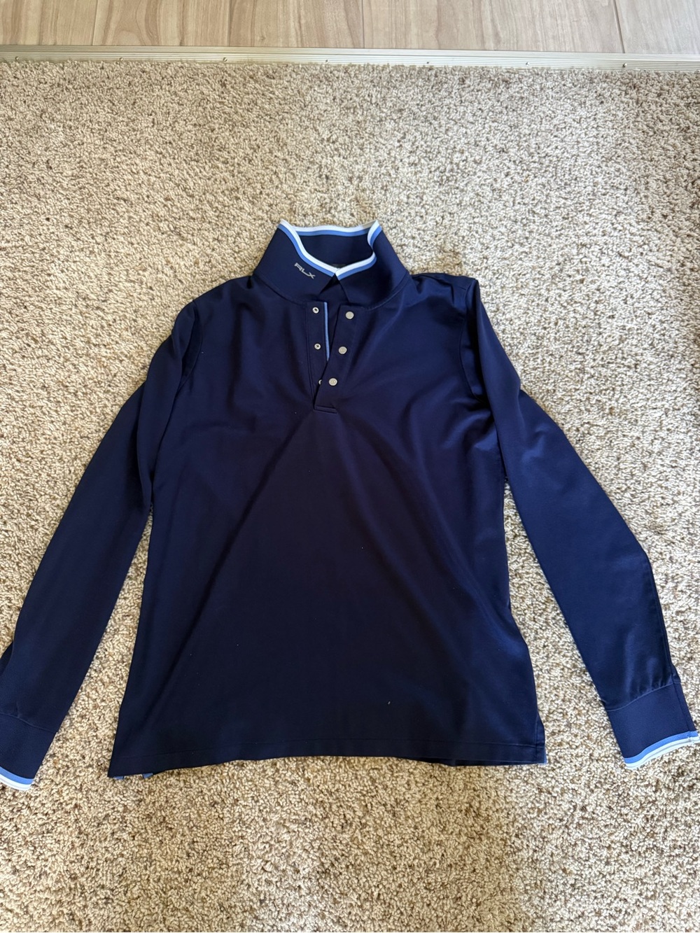 Men's Long-Sleeve Navy Ralph Lauren Shirt